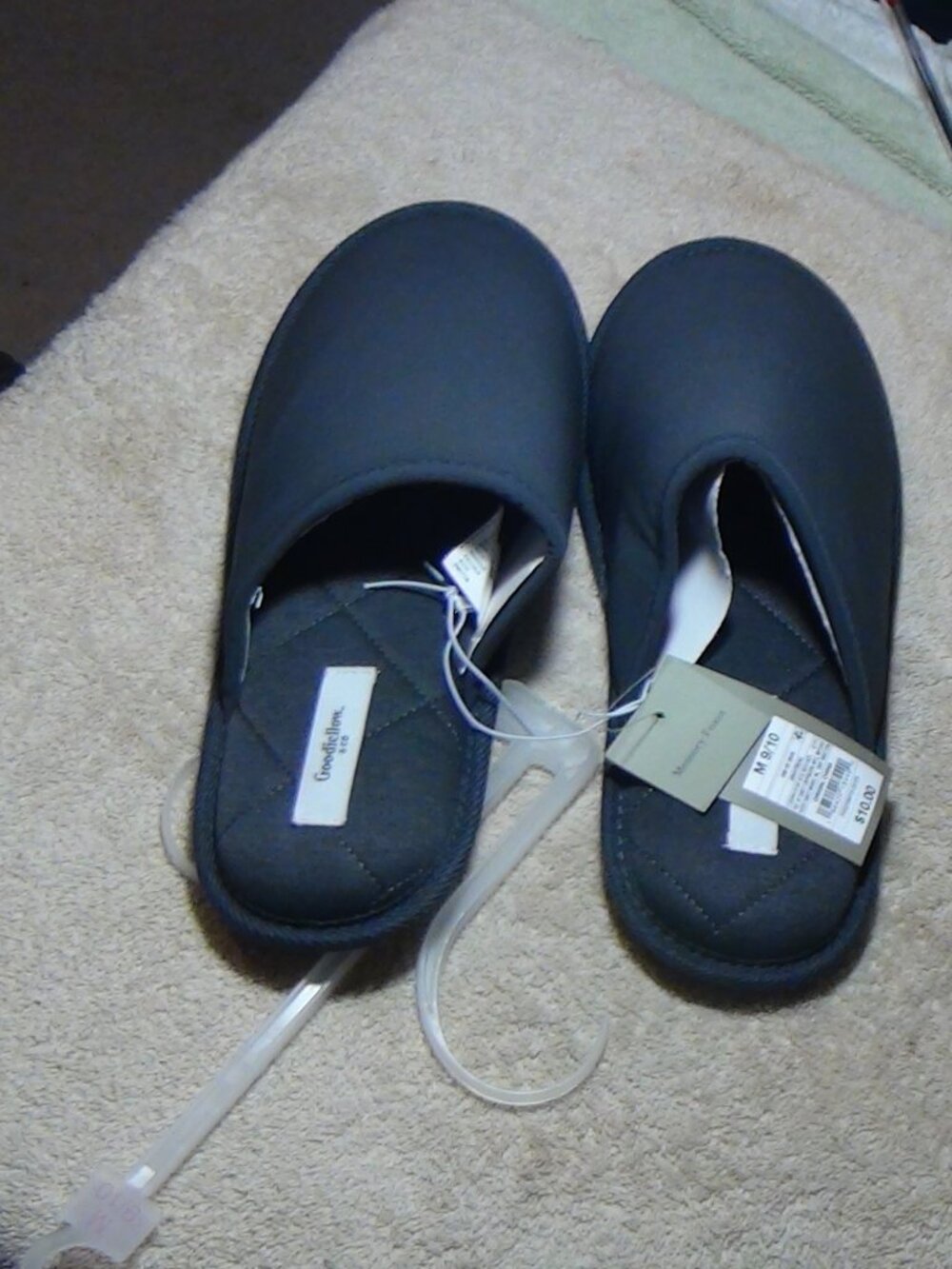 Men's Beau Scuff Slippers Goodfellow & Co Memory Foam M 9/10 Gray